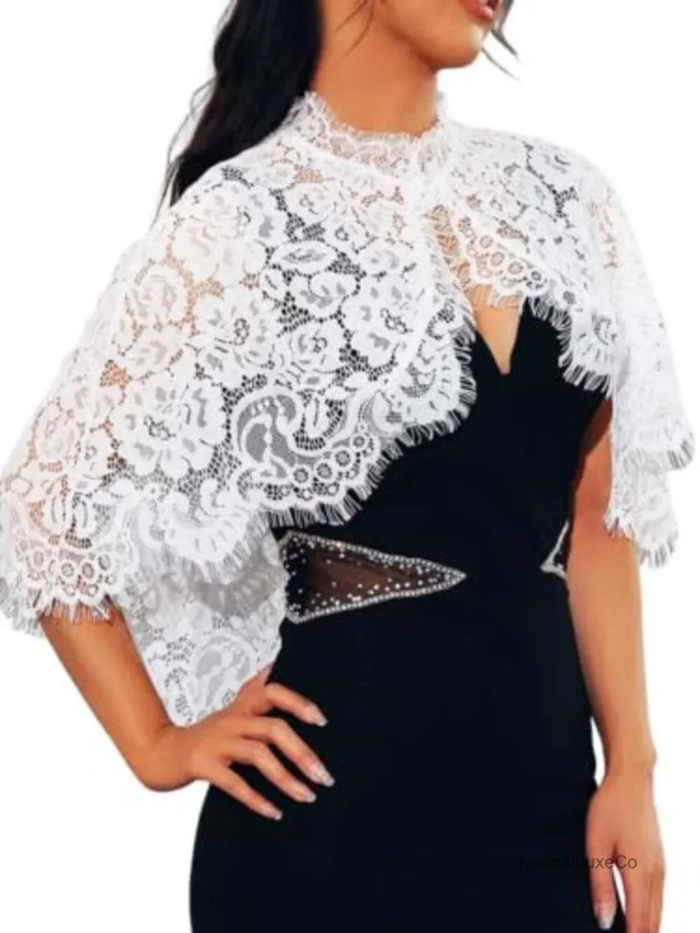 Lace Shawl Wrap Bolero for Women Wedding Formal Events